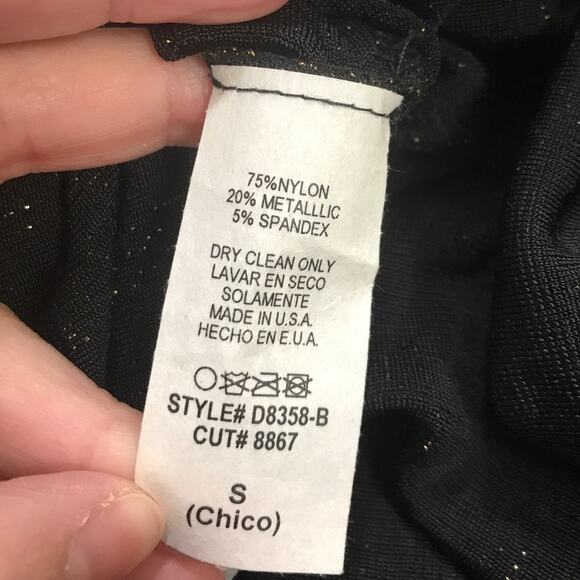 Windsor Black Gold Sheer Paisley Backless Long Sleeve Mermaid Dress S - Picture 4 of 4